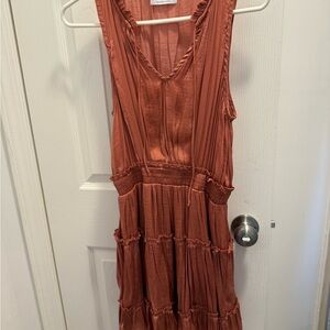 Sleeveless Rust Dress